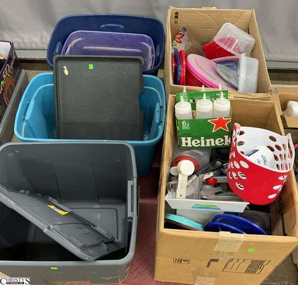 Plastic Totes, Melamine Serve Ware, Food Storage, Skid Not Included image