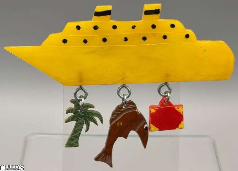 J.L. Foltz 09 Bakelite Cruise Ship3.5" Wide image