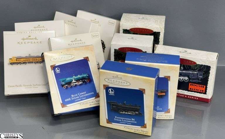 11 Hallmark Train Christmas Ornaments - 3.5" of largest image