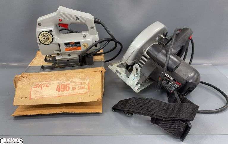 Sears/Craftsman 1/4 Sheet Finishing Sander, Central Machinery Bench Grinder, Chicago Orbital Jigsaw image