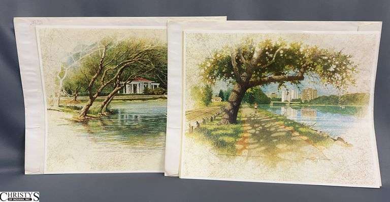 2 Tom Heflin Landscape Prints - 16" x 20" of each image