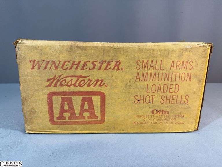 Unopened Case of 500 Winchester Western AA Skeet Loads 28 GA.  This case includes 20 Boxes of 25 Shot Shells. image
