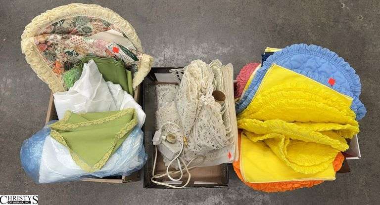 Placemats and Table Linens, Vintage Crocheted Edges, and Modern image