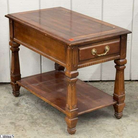 Single Drawer End Table, Some Scuffs and Wear 16x27x21" image