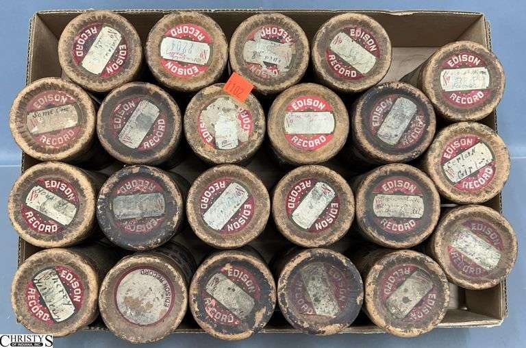 22 Edison Gold Moulded Cylinder Phonograph Records image