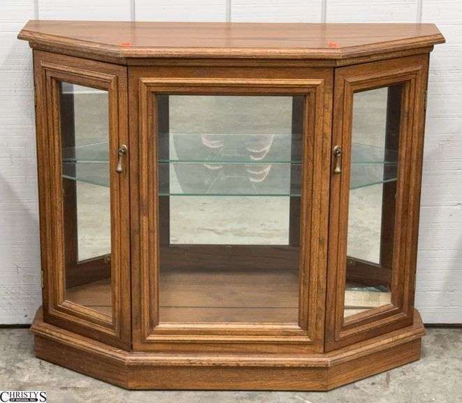 Small Lighted Curio Cabinet 33.5x11x28" Tall image