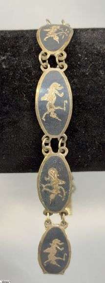 Sterling Silver Siam Bracelet - 7.5" from clasp to clasp image