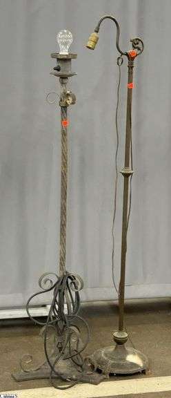 2 Floor Lamps Need Repairs Tallest 57" image