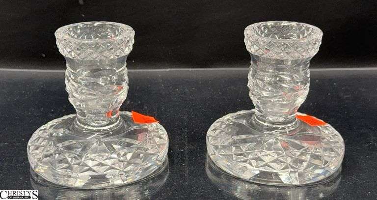 Pair of Waterford Colleen Candle Sticks, 3.5x3.5" image