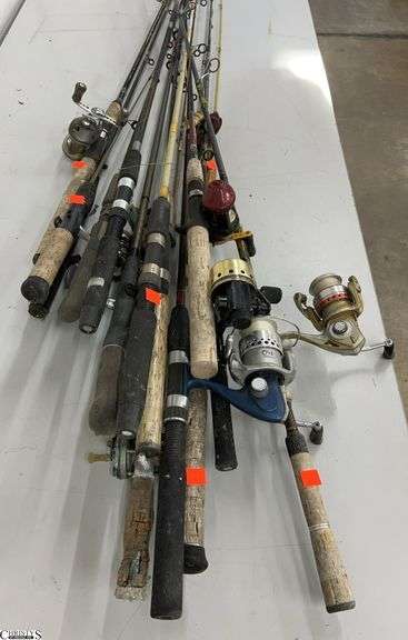 Large Lot of Fishing Rods and Reels image