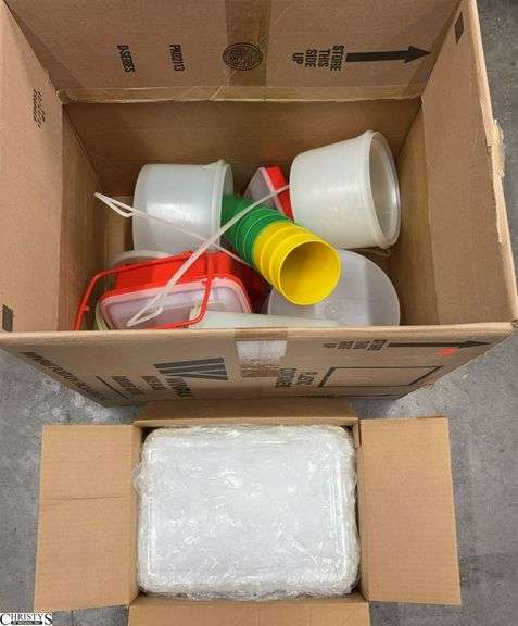 Vintage Tupperware and Cooler Food Server image