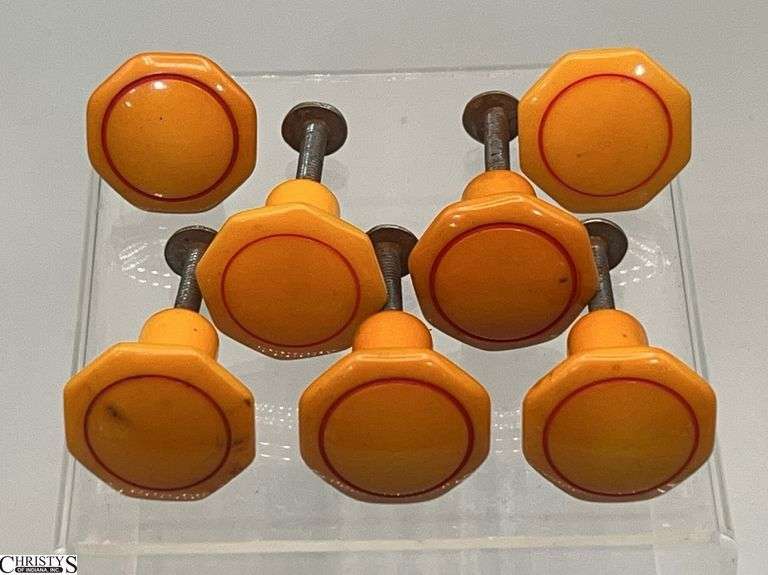 7 Bakelite Drawer Pulls 1" image