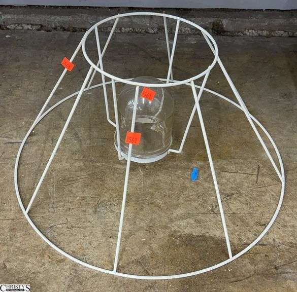 Metal Frame Glass Shade 20x10" image