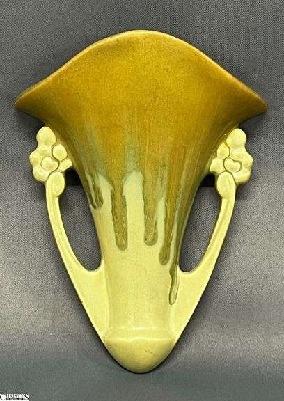 Roseville Pottery Carnelian Wall Pocket - 5.5" x 7" image