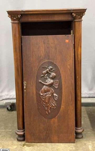 Record Cabinet Door Needs Repaired Showing Wear 25x17x45 image