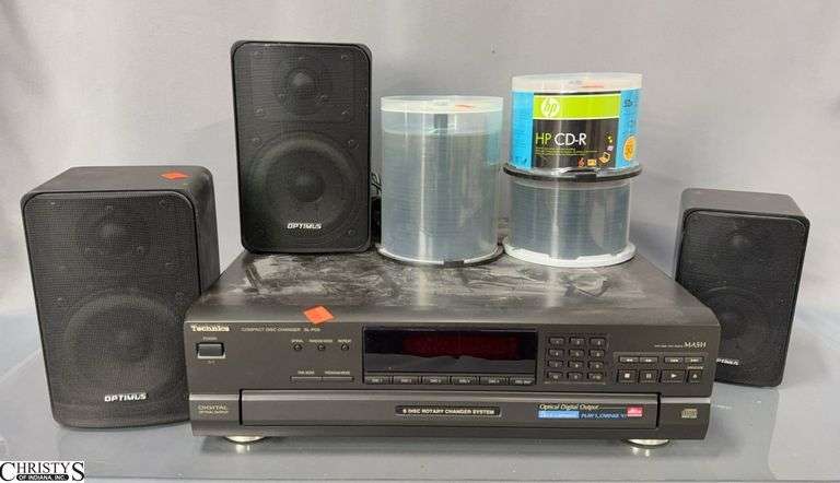 Technics Compact Disc Changer, Optimus Speakers, Writable Compact Discs image