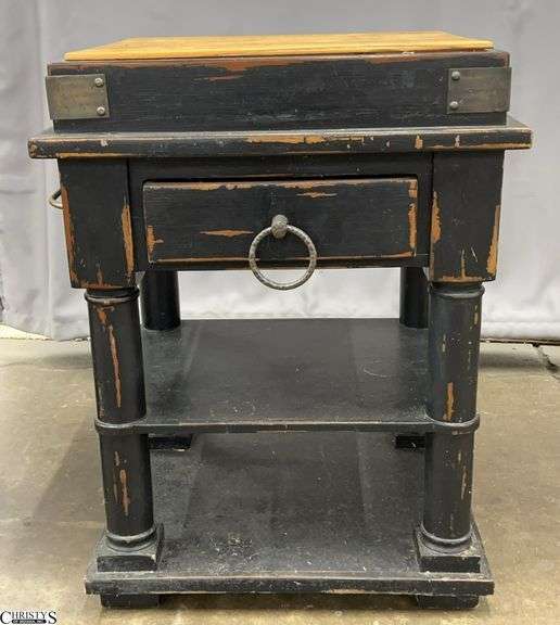 1 Drawer Cabinet With Cutting Board Top 28x24x37 Needs Cleaned image