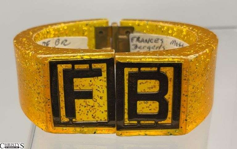 Lucite F B Bracelet 3" x 2" image