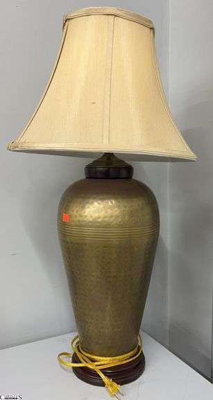 Hammered Brass Style Table Lamp 32" image