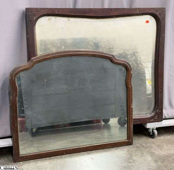 Antique Framed Mirror, Has Age Wear 37x31.5" image
