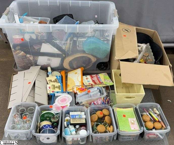 Craft Supplies, Scrapbooking, Mini Wood Top Organizing Jars, SKID NOT INCLUDED image