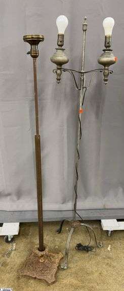 Pair of Floor Lamps No Shades Tallest 58" image
