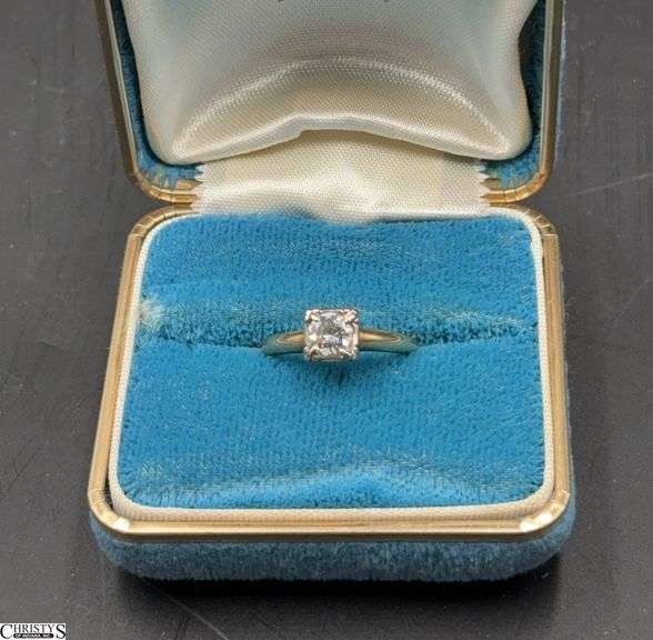 Diamond Tested 14k Solitaire Ring, size 5.5 image