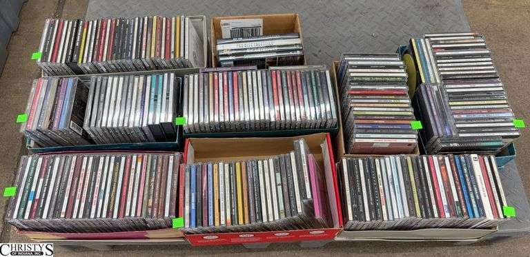 8 Small Boxes Assorted Genre CD's - SKID NOT INCLUDED image