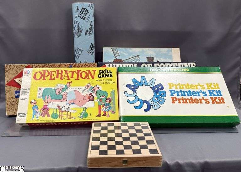 7 Assorted Board Games, Woodburning Set image