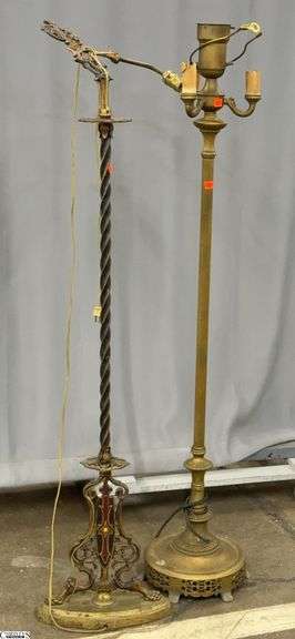 Pair of Damaged Floor Lamps Tallest 59" image