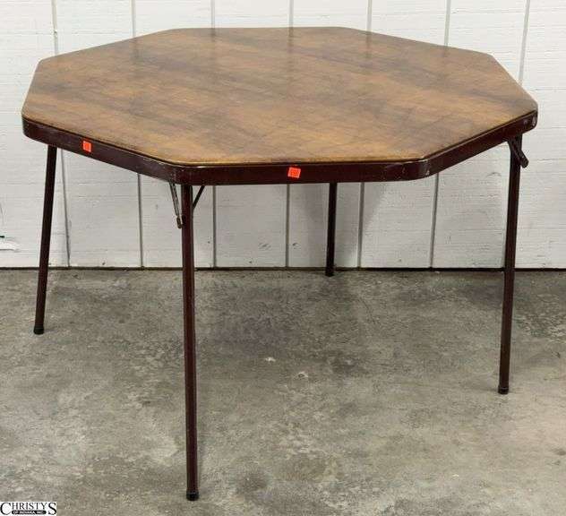 Folding Hexagonal Card Table 42x41x27" image