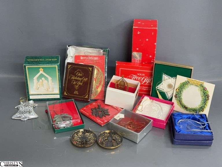 Assorted Christmas Ornaments - Lenox, McDonalds, and Other - 4" of largest image