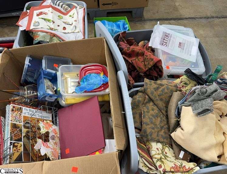 Skid With Craft and Quilting Fabrics, Soft Goods, Bedding, Painting, Rocks, Placemats, SKID NOT INCLUDED image