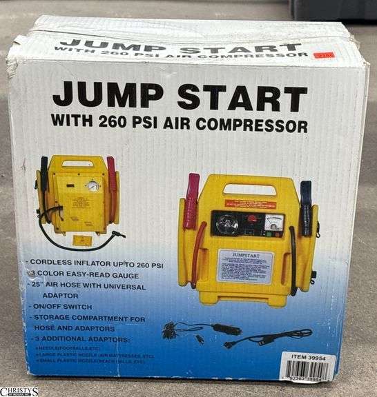 Jump Start w/ 260 psi Air Compressor. Appears unused. image