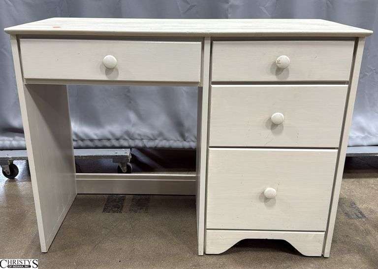 Painted Wood Desk, 39x17.5x29" image