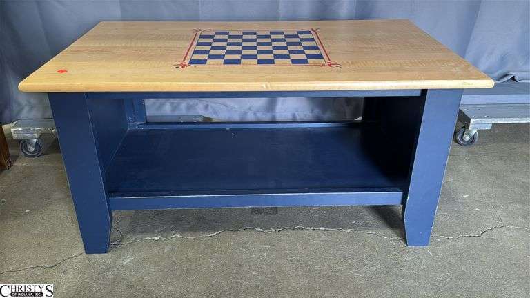 Painted Game / Coffee Table 37x22x18" image