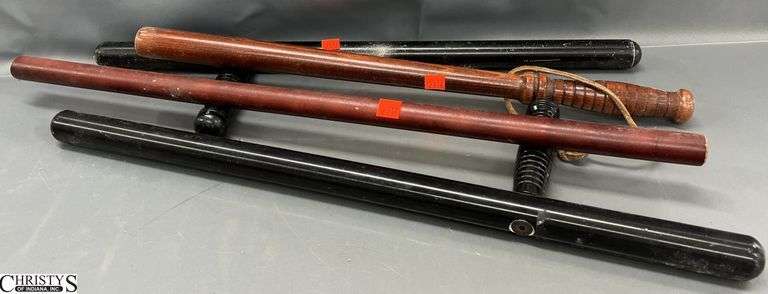 4 Wooden Batons. 26" of largest. image