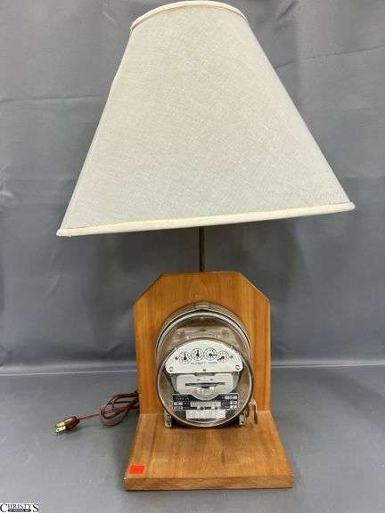 Sangamo Meter Converted Table Lamp 28" H image