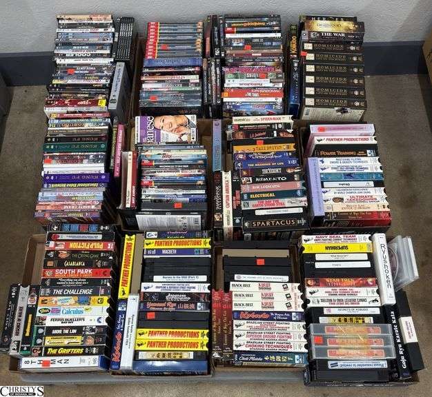 Skid of DVD's and VHS, Sci Fi, Karate, Misc Genres. Some cases may be empty. SKID NOT INCLUDED. image
