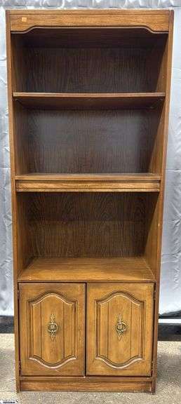 Book Shelf With Double Door Cabinets 28x16.5x72" image