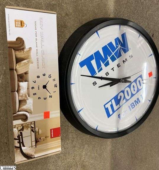 DIY Wall Decal Clock & IBM Wall Clock 17" of largest image