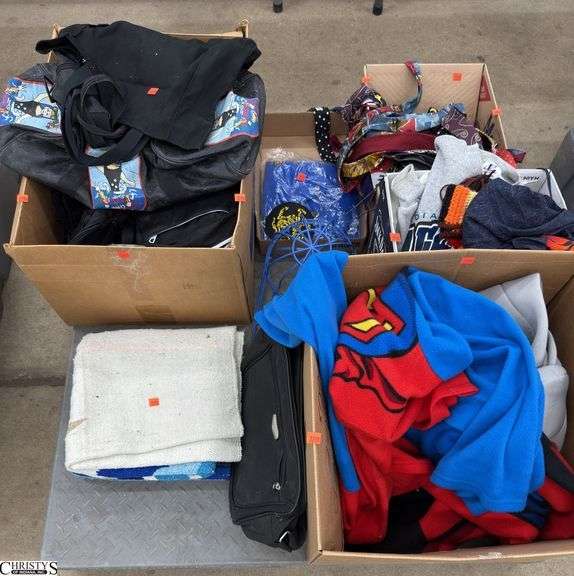 Skid of Mens Clothing, Ties, Travel Bags, Misc. Wear, mildew present. SKID NOT INCLUDED. image