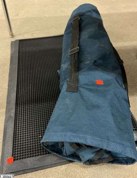 Large Rubber Mat & Camp Chair 31" x 36" of mat image