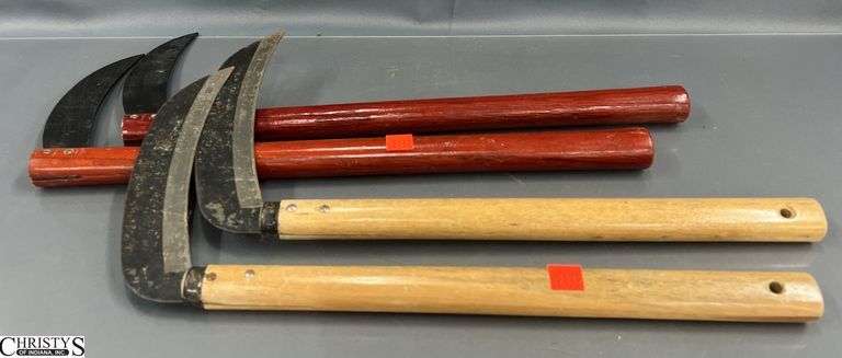 4 Japanese Kamas Martial Arts Hand Weapons 19" of each image