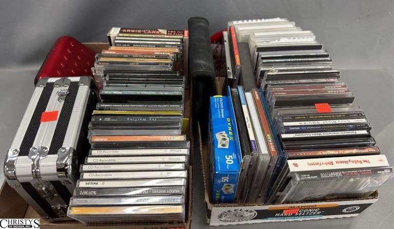 CD's, Travel Cases, Computer Games, Misc. Some cases empty. image