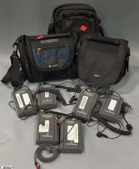 3 Bags 1 Camcorder and Wireless Microphones image