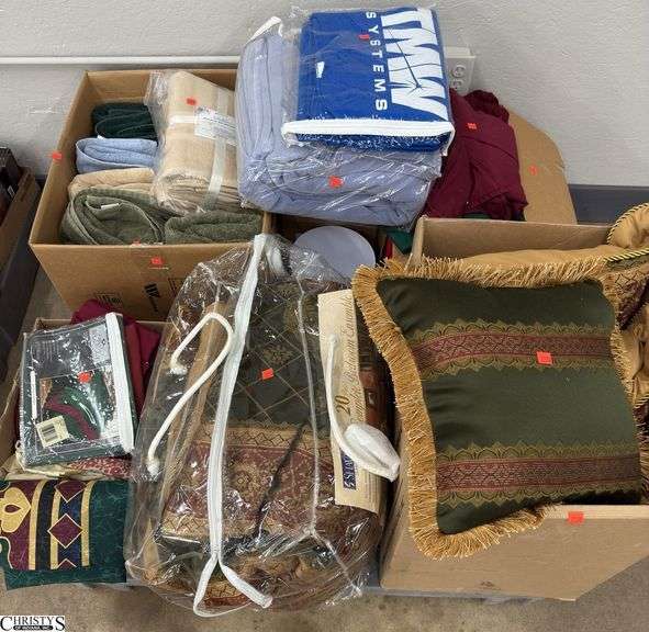 Skid Of Softgoods, Towels, Bedding, Pillows, Sheets, Misc. SKID NOT INCLUDED. image
