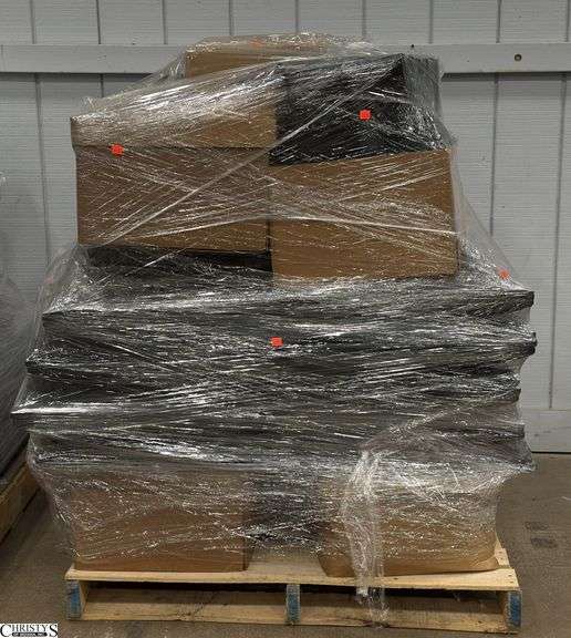 Pallet of Untested Electronics, Laptops, ALL In Ones (Unknown Condition and Software), Keyboards, Mice, Docking Stations, Picture of Inventory List Has NOT Been Verified, We Do Not Guarantee Items Are Present, Skid Can Go image