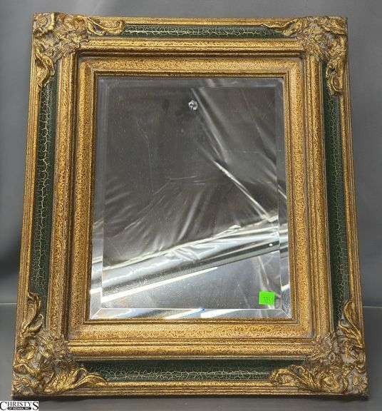 Silverwood Green & Gold Accent Mirror 18" x 22" image
