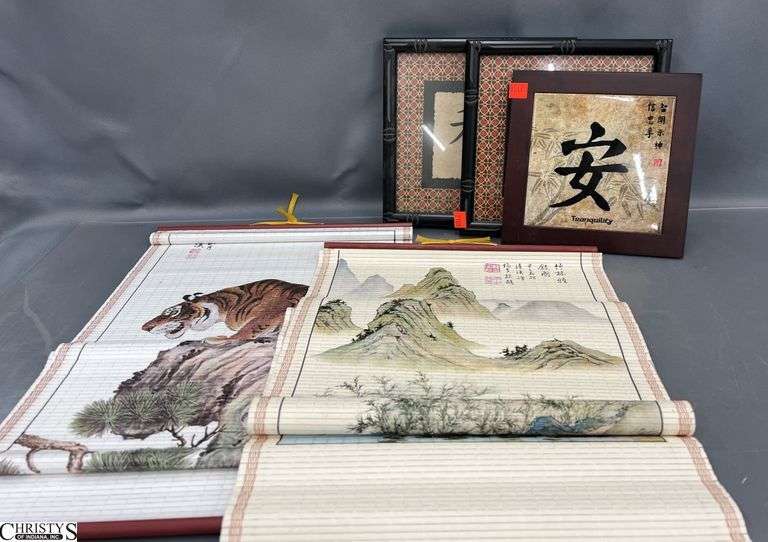 Asian Influence Wall Art 12" x 32" of largest. image